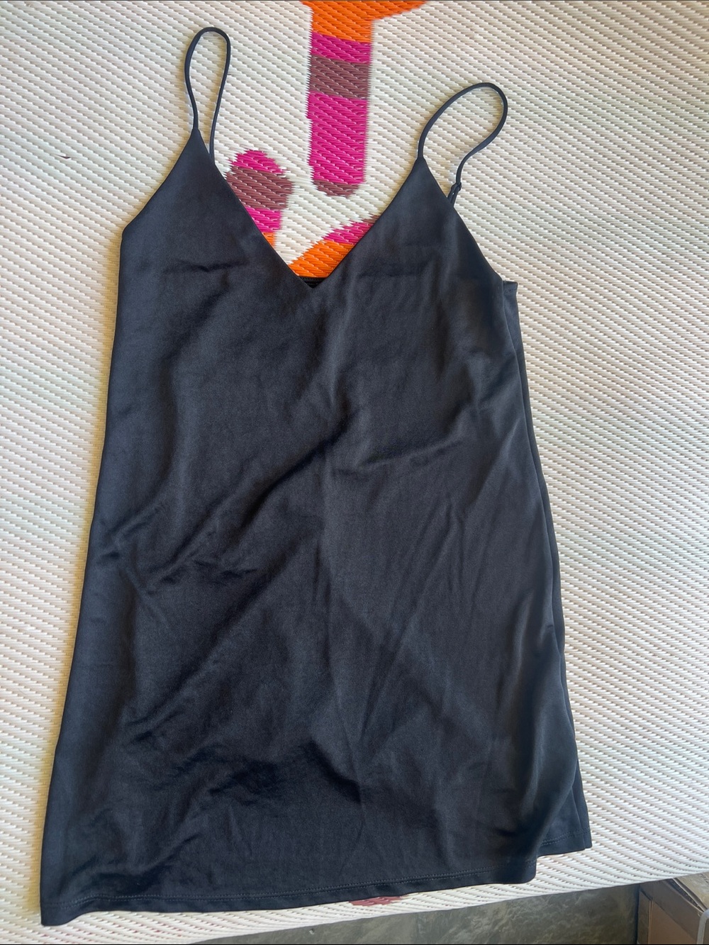 Zara Black Slip Dress with Spaghetti Straps
